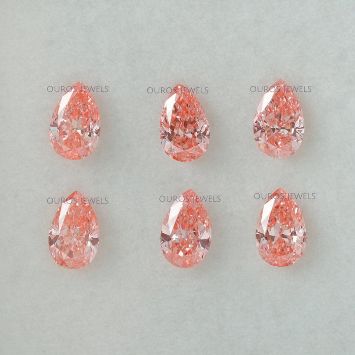 [0.33 Carat Each Pink Pear Loose Diamond] [Ouros Jewels]