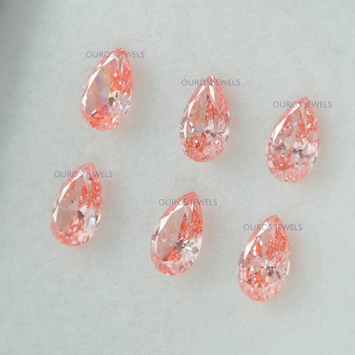 0.33 Carat Each Pear Cut Colored Diamond] [Ouros Jewels]