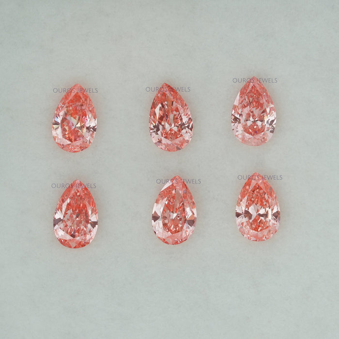 [0.33 Carat Each Pear Cut Diamond] [Ouros Jewels]