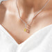 [Yellow Pear Eco Friendly Diamond Women's Pendant]-[Ouros Jewels]