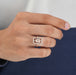 [A Men wearing Round Scarab Diamond Ring]-[Ouros Jewels]
