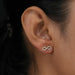 [Round Cut Lab Grown Diamond Infinity Stud Earrings]-[Ouros Jewels]