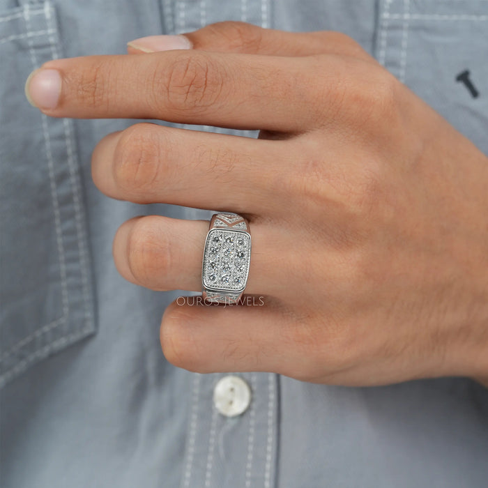 [Mens Diamond Cluster Ring]-[Ouros Jewels]