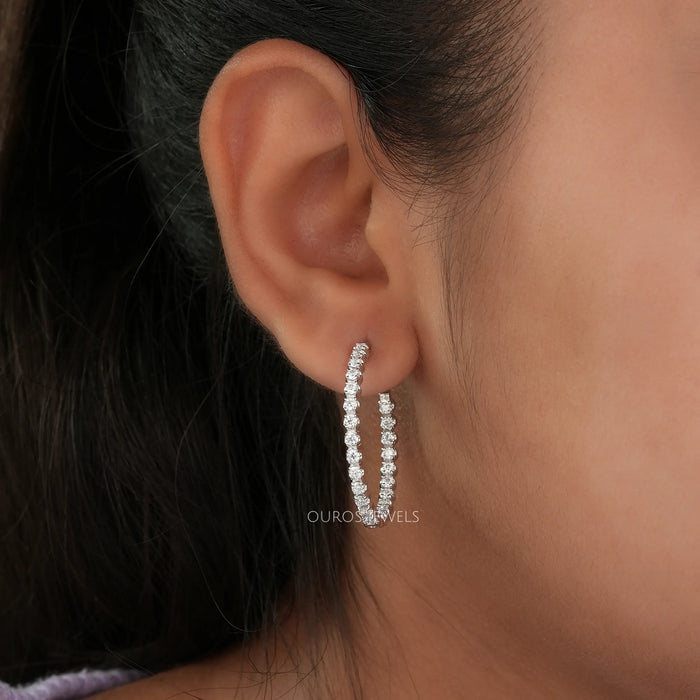 [Stud Earring Made With Lab Diamond]-[Ouros Jewels]