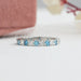 [Blue Round Cut Eternity Band]-[Ouros Jewels]