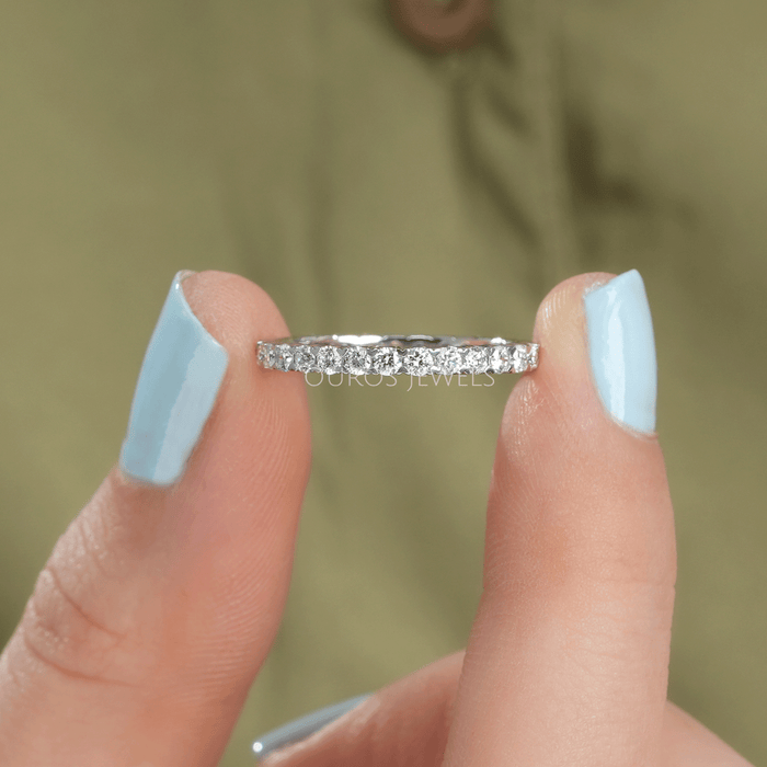[Round Cut Lab Diamond Eternity Ring]-[Ouros Jewels]