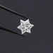 Star cut loose lab diamond in tweezer