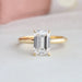 [4 Prong Set Emerald Cut Lab Grown Diamond Solitaire Engagement Ring]-[Ouros Jewels] ]-[]