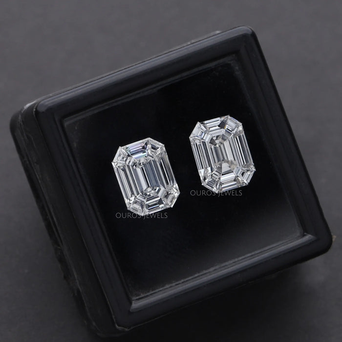 [Emerald Shape Illusion Pie Cut Lab Made Diamond]-[Ouros Jewels]