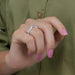 [Enamel Round Diamond Wave Style Promise Ring]-[Ouros Jewels]