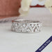 Round diamond cluster wedding ring crafted in 14k white gold