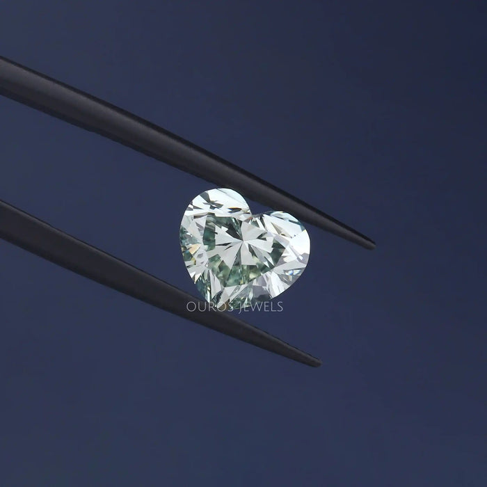 [Fancy Green Heart Cut Diamond]-[Ouros Jewels]