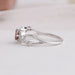 14k white gold split shank of fancy colored diamond engagement ring