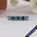 [5 Stone Blue Cushion Diamond Ring]-[Ouros Jewels]