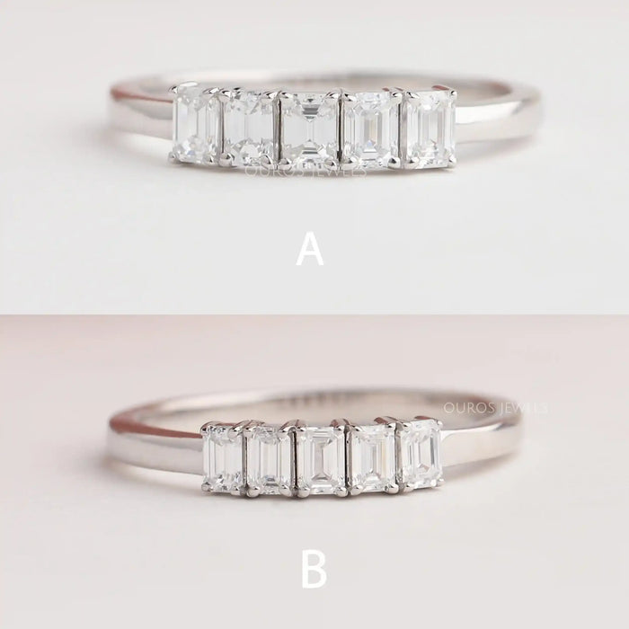 [Five Stone Emerald Cut Ring]-[Ouros Jewels]