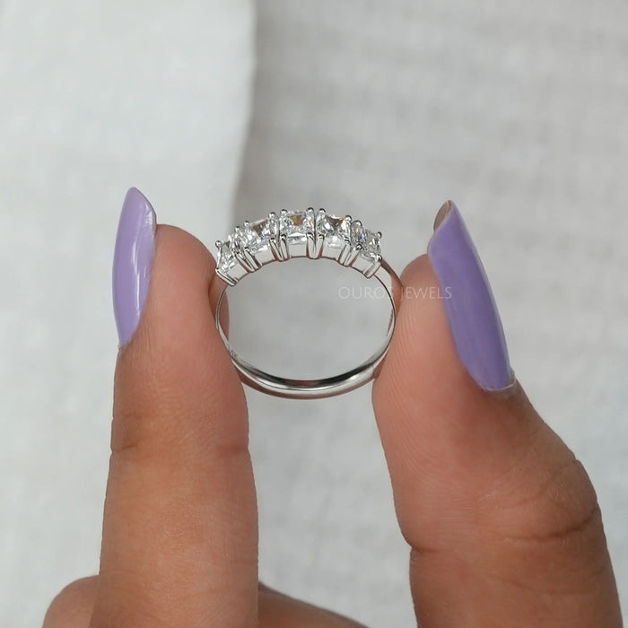 [5 Stone Radiant Cut Wedding Ring]-[Ouros Jewels]