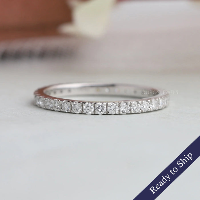 Round Stackable Eternity Wedding Band