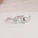Unique open cuff lab diamond engagement ring with round cut diamonds