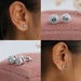 [Oval Diamond Stud Earrings In 14k White Gold]-[Ouros Jewels]