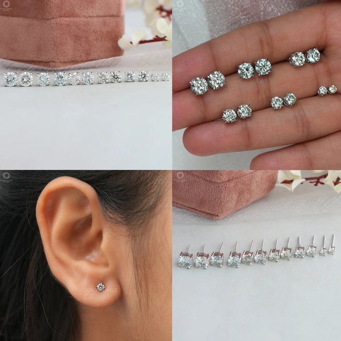 [Collage of Light Green Studs for Her]-[Ouros Jewels]