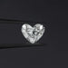 Heart brilliant cut lab made diamond in tweezer