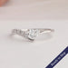 Heart Cut Lab Grown Diamond Engagement Ring In 14k White Gold