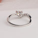 Side View Of White Gold Lab Grown Diamond Engagement Ring