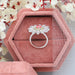 [Pink Diamond Floral Style and Platinum, White Gold Engagement Ring ]-[]