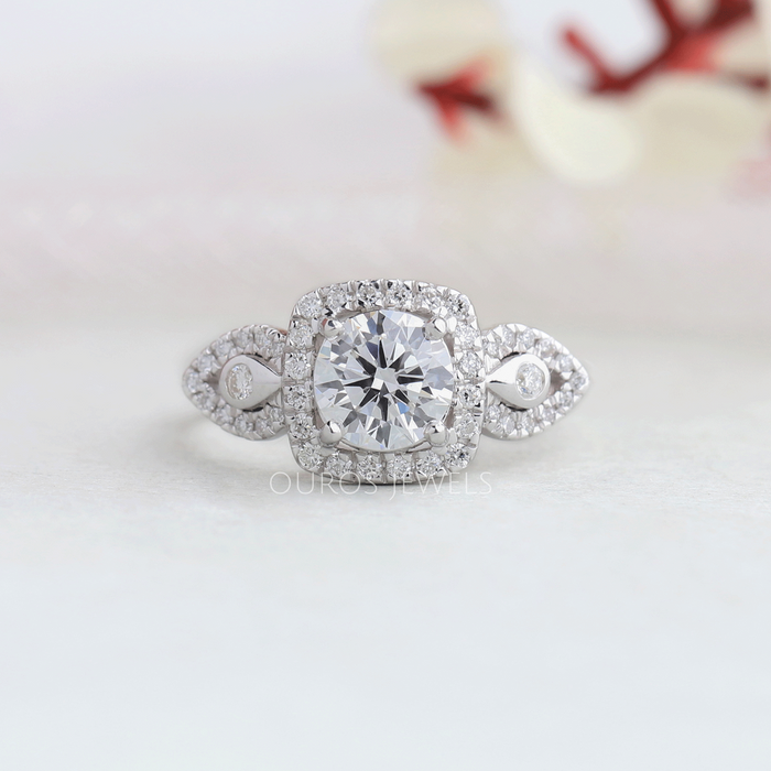 [Trilogy Round Engagement Ring]-[Ouros Jewels]