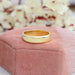[Bright Polished Yellow Gold Band in Baguette Cut Ring For Him]-[Ouros Jewels]