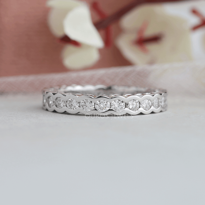 [Lab Grown Round Diamond Channel Set Band]-[Ouros Jewels]