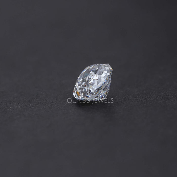 [Side View of Step Cut Oval Lab Diamond]-[Ouros Jewels]
