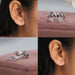 [Collage Of Round Cut Diamond Stud Earrings]-[Ouros Jewels]