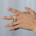 [A Men wearing Pink Diamond Ring for Men]-[Ouros Jewels]