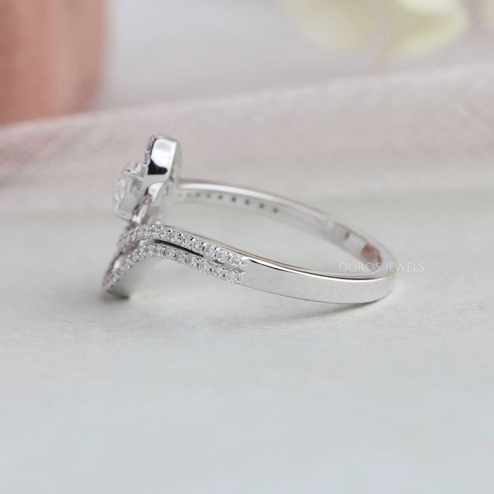 [Unique Oval Shape Diamond Engagement Ring In White Gold]-[Ouros Jewels]