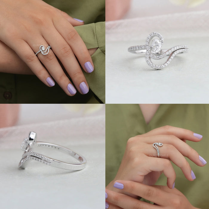 [Collage Of Lab Made Round Diamond Ring For Birthday Gift]-[Ouros Jewels]