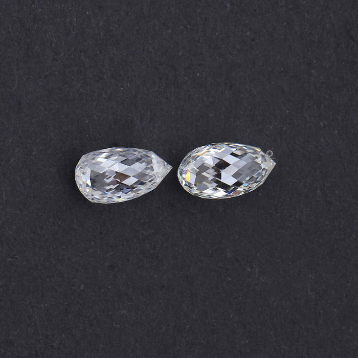 [Unique 1.36 Carat Pineapple Cut Pair Of Lab Made Loose Diamond]-[Ouros Jewels] 