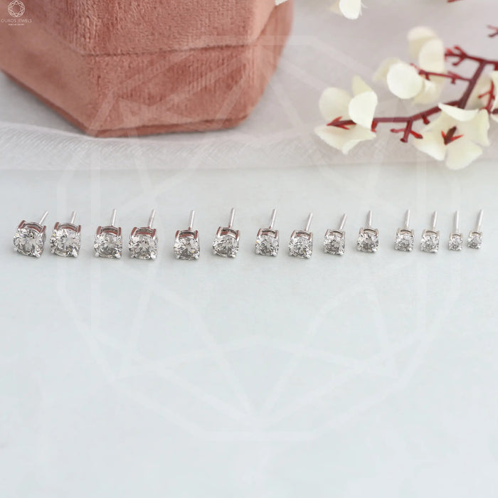 [Lab Created Diamond Earrings]-[Ouros Jewels]