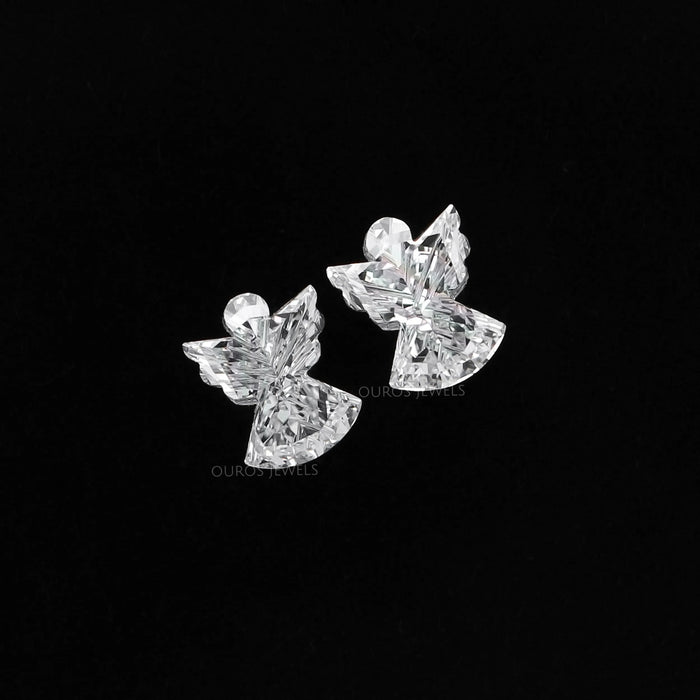 [Angel Shape Antique Cut Lab Diamond]-[Ouros Jewels]