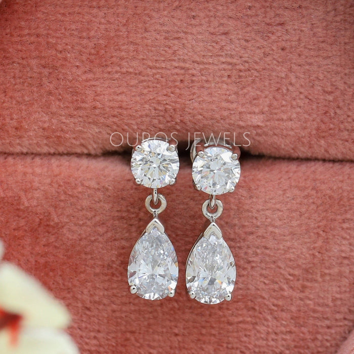 Buy Silver-Toned Rhodium-Plated Teardrop Shaped Drop Earrings at Amazon.in