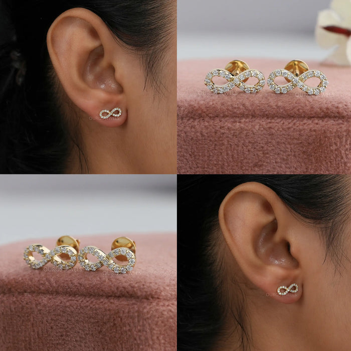 [Conflict Free Diamond Engagement Earrings For Fiancée]-[Ouros Jewels]