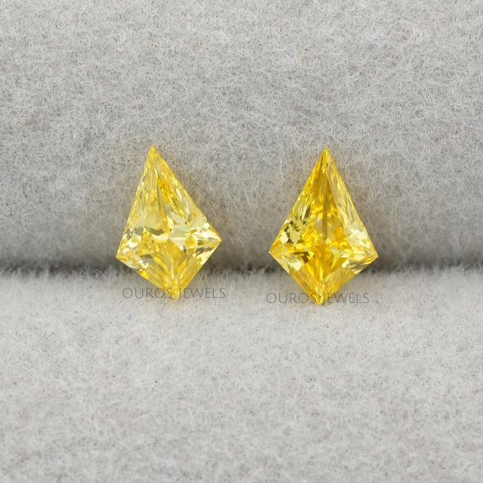 [Yellow Kite Cut Lab Grown Diamond]-[Ouros Jewels]