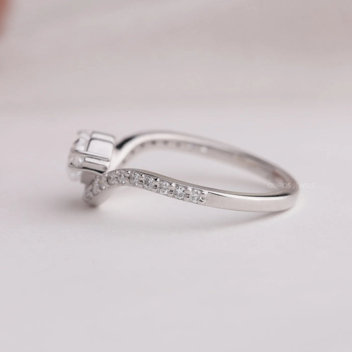 [Unique Lab Diamond Engagement Ring]-[Ouros Jewels]