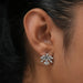 In ear look of marquise and round lab created diamond earrings 