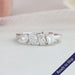 Multi shape lab grown diamond wedding eternity ring made with, cushion, oval, radiant and princess cut diamonds