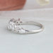 Crafted with solid white gold, this multi shape diamond band