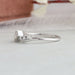 14k white gold curved shank studded with round diamonds in white gold