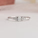 Front Look of Colorless oval diamond ring with cluster setting in white gold