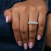  In finger look of oval lab created diamond eternity wedding band