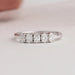 Five stone oval diamond ring with prongs set and VS clarity lab diamonds